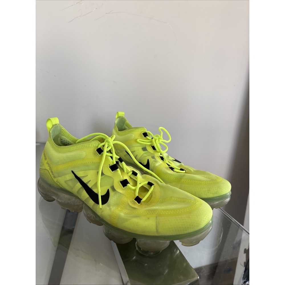 Nike Air VaporMax 2019 Shoes Womens Size 10 Neon Yellow Transparent